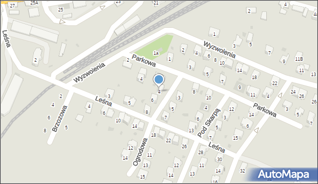 Andrychów, Ogrodowa, 4, mapa Andrychów