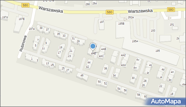 Babice Nowe, Ogrodnicza, 4AE, mapa Babice Nowe