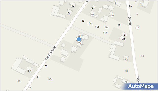 Babice Nowe, Ogrodnicza, 53d, mapa Babice Nowe