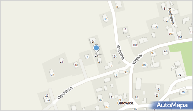 Batowice, Ogrodowa, 2a, mapa Batowice