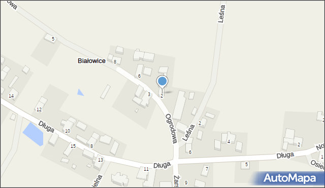 Białowice, Ogrodowa, 4, mapa Białowice