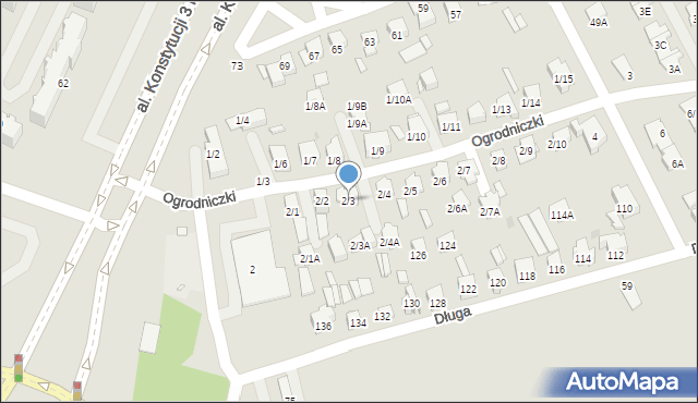 Białystok, Ogrodniczki, 2/3, mapa Białegostoku