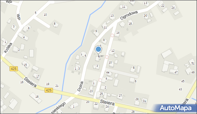 Bierawa, Ogrodowa, 5, mapa Bierawa