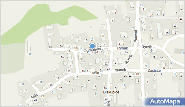 Biskupice, Ogrodowa, 3, mapa Biskupice