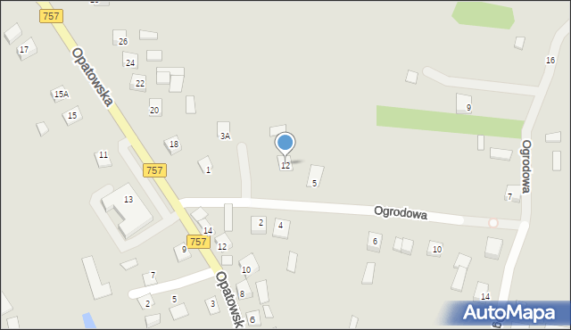 Bogoria, Ogrodowa, 12, mapa Bogoria