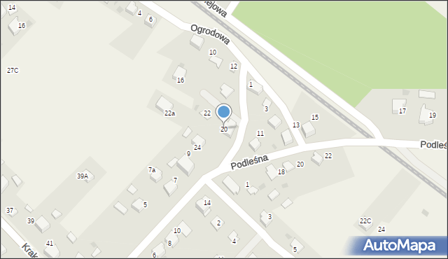 Bolęcin, Ogrodowa, 20, mapa Bolęcin