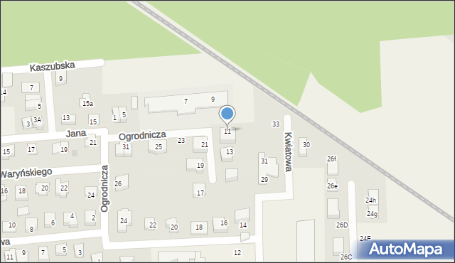 Bolszewo, Ogrodnicza, 11, mapa Bolszewo