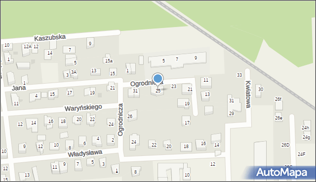 Bolszewo, Ogrodnicza, 25, mapa Bolszewo