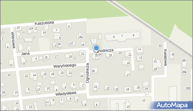 Bolszewo, Ogrodnicza, 31, mapa Bolszewo