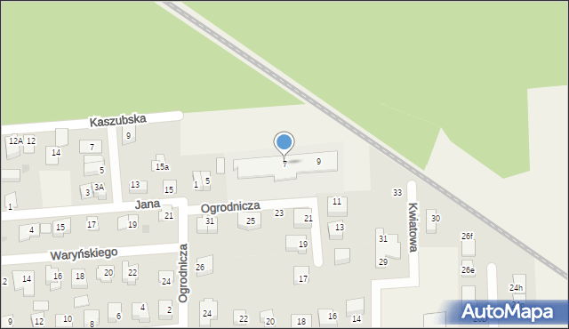 Bolszewo, Ogrodnicza, 7, mapa Bolszewo