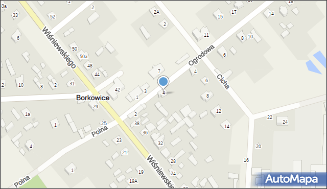 Borkowice, Ogrodowa, 2, mapa Borkowice