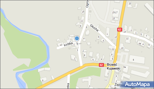 Brześć Kujawski, Ogrodowa, 5, mapa Brześć Kujawski