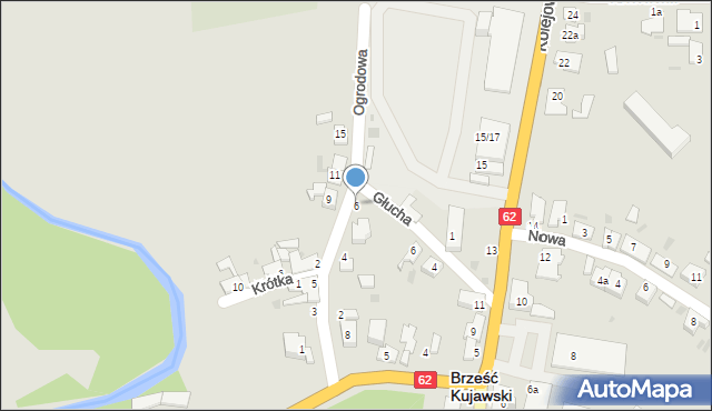 Brześć Kujawski, Ogrodowa, 6, mapa Brześć Kujawski