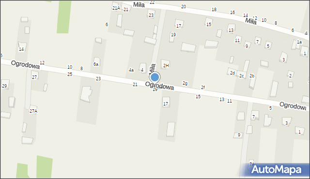 Brzóze, Ogrodowa, 19, mapa Brzóze