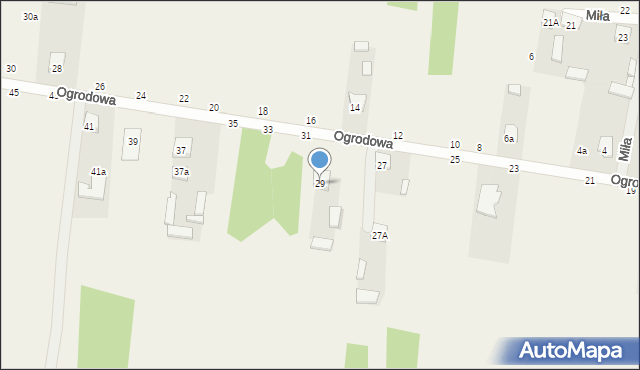 Brzóze, Ogrodowa, 29, mapa Brzóze