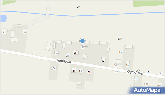 Brzóze, Ogrodowa, 34, mapa Brzóze