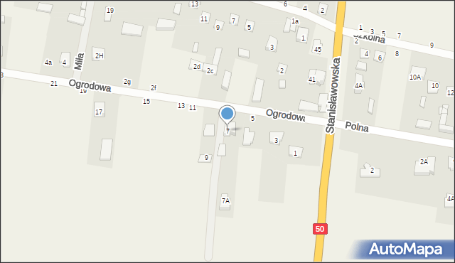 Brzóze, Ogrodowa, 7, mapa Brzóze