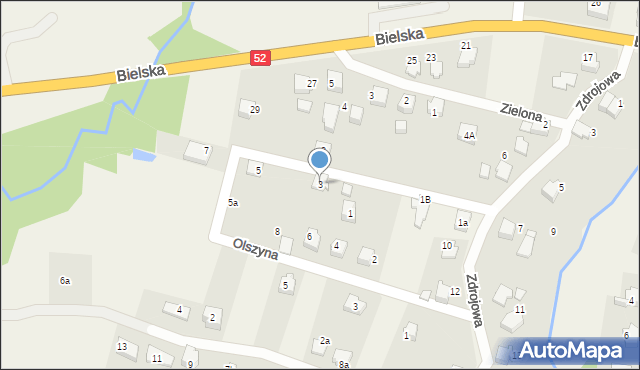 Bujaków, Ogrodowa, 3, mapa Bujaków