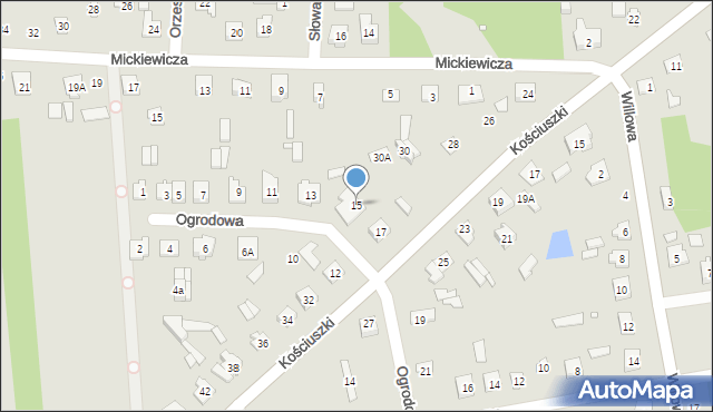 Cegłów, Ogrodowa, 15, mapa Cegłów