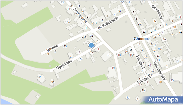 Chodecz, Ogrodowa, 1a, mapa Chodecz