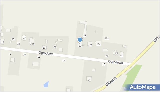 Chomentów-Puszcz, Ogrodowa, 23, mapa Chomentów-Puszcz