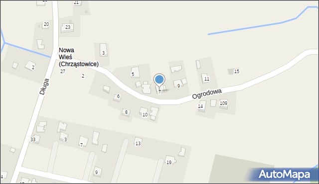 Chrząstowice, Ogrodowa, 7, mapa Chrząstowice