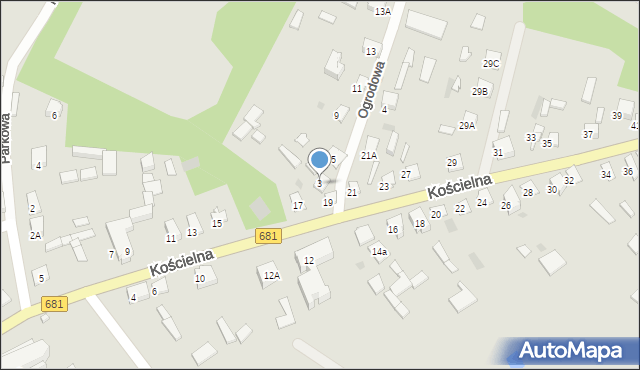 Ciechanowiec, Ogrodowa, 3, mapa Ciechanowiec