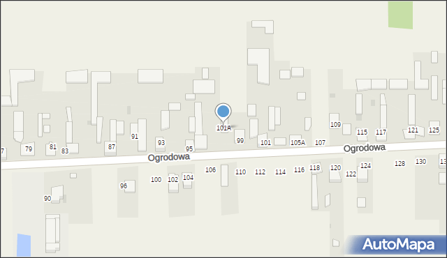 Cykarzew Północny, Ogrodowa, 101A, mapa Cykarzew Północny