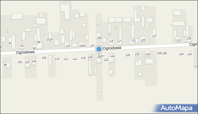 Cykarzew Północny, Ogrodowa, 120, mapa Cykarzew Północny