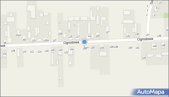 Cykarzew Północny, Ogrodowa, 128, mapa Cykarzew Północny