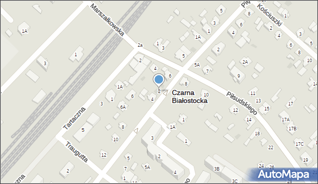 Czarna Białostocka, Ogrodowa, 2, mapa Czarna Białostocka