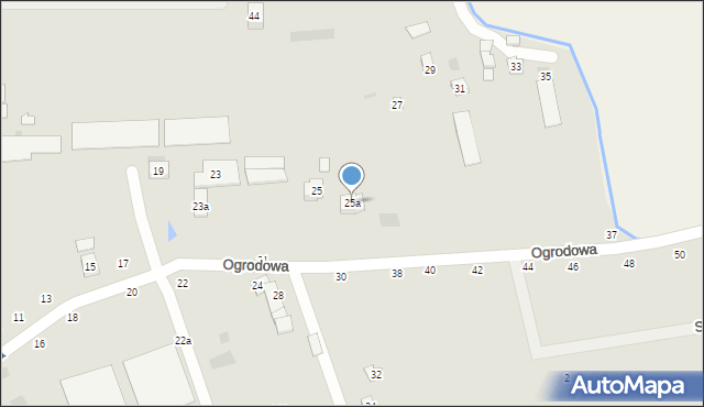 Czchów, Ogrodowa, 25a, mapa Czchów