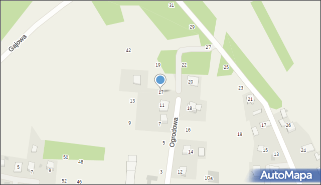 Czernichów, Ogrodowa, 17, mapa Czernichów