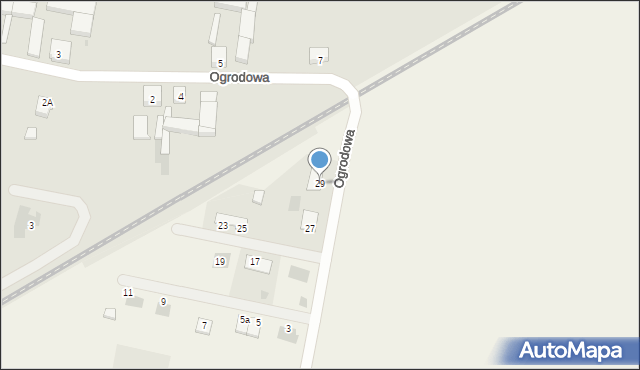 Dąbrowa, Ogrodowa, 29, mapa Dąbrowa