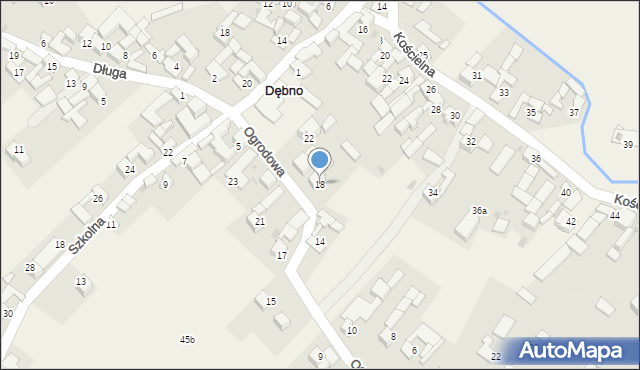 Dębno, Ogrodowa, 18, mapa Dębno