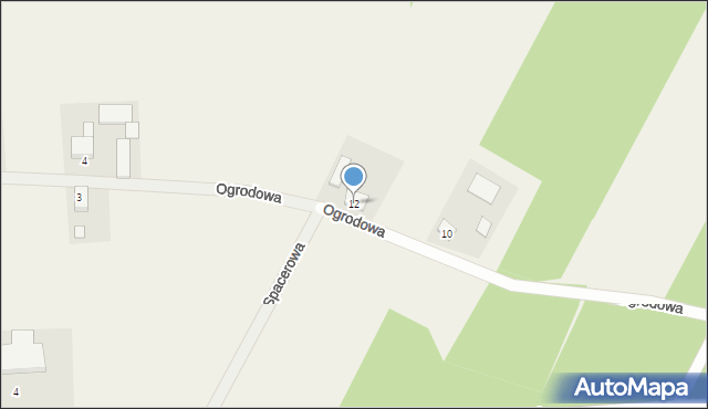 Długowizna, Ogrodowa, 12, mapa Długowizna