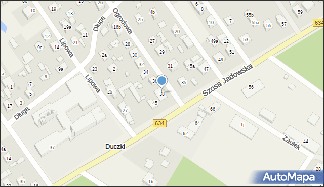 Duczki, Ogrodowa, 38, mapa Duczki