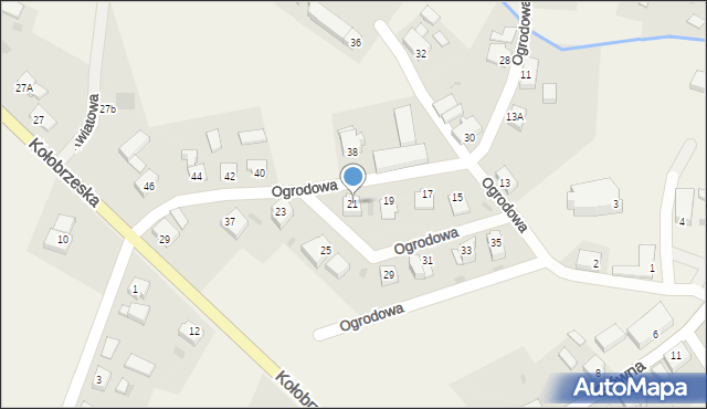 Dygowo, Ogrodowa, 21, mapa Dygowo