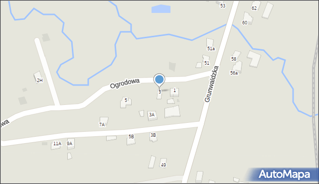 Dynów, Ogrodowa, 3, mapa Dynów