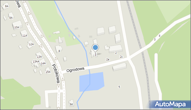 Gdańsk, Ogrodowa, 1, mapa Gdańska