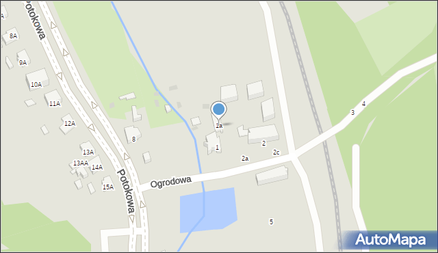 Gdańsk, Ogrodowa, 1a, mapa Gdańska