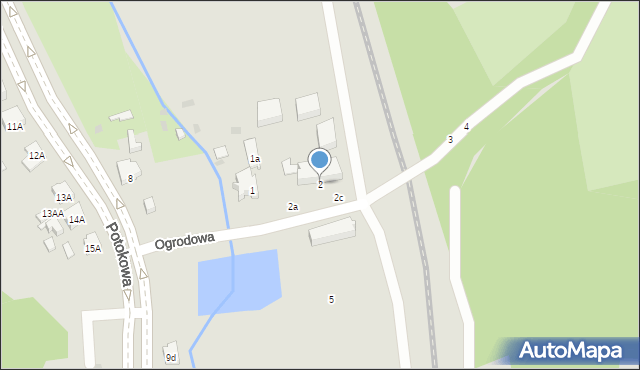 Gdańsk, Ogrodowa, 2, mapa Gdańska