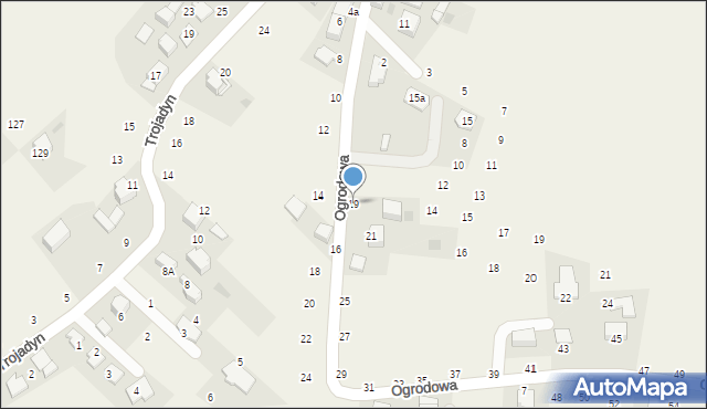 Giebułtów, Ogrodowa, 19, mapa Giebułtów