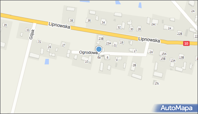 Gójsk, Ogrodowa, 6a, mapa Gójsk