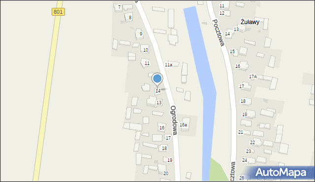 Gołąb, Ogrodowa, 14, mapa Gołąb