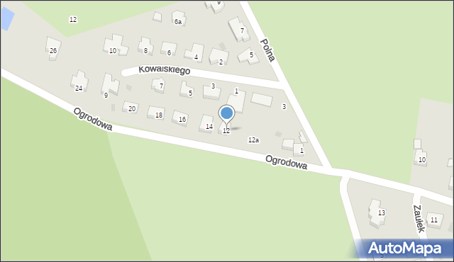 Goleniów, Ogrodowa, 12, mapa Goleniów