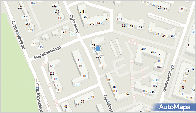 Gorzów Wielkopolski, Ogińskiego Michała Kleofasa, 10C, mapa Gorzów Wielkopolski