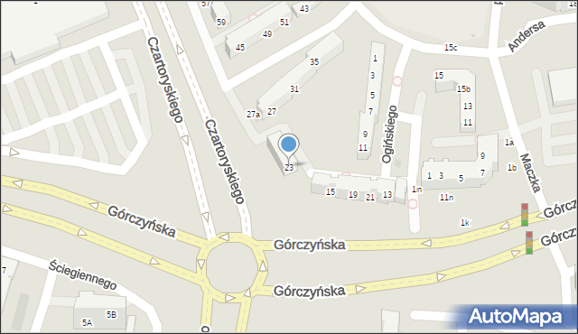 Gorzów Wielkopolski, Ogińskiego Michała Kleofasa, 23, mapa Gorzów Wielkopolski