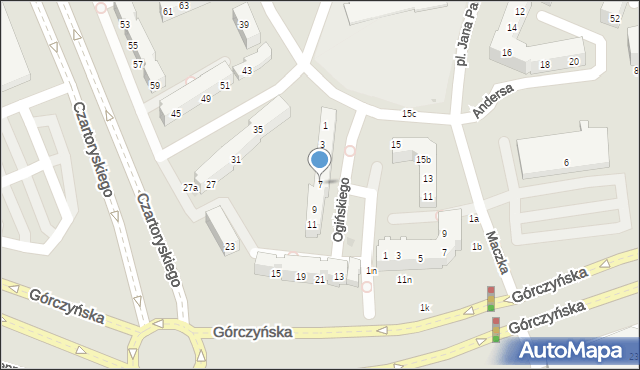 Gorzów Wielkopolski, Ogińskiego Michała Kleofasa, 7, mapa Gorzów Wielkopolski