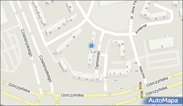 Gorzów Wielkopolski, Ogińskiego Michała Kleofasa, 7, mapa Gorzów Wielkopolski